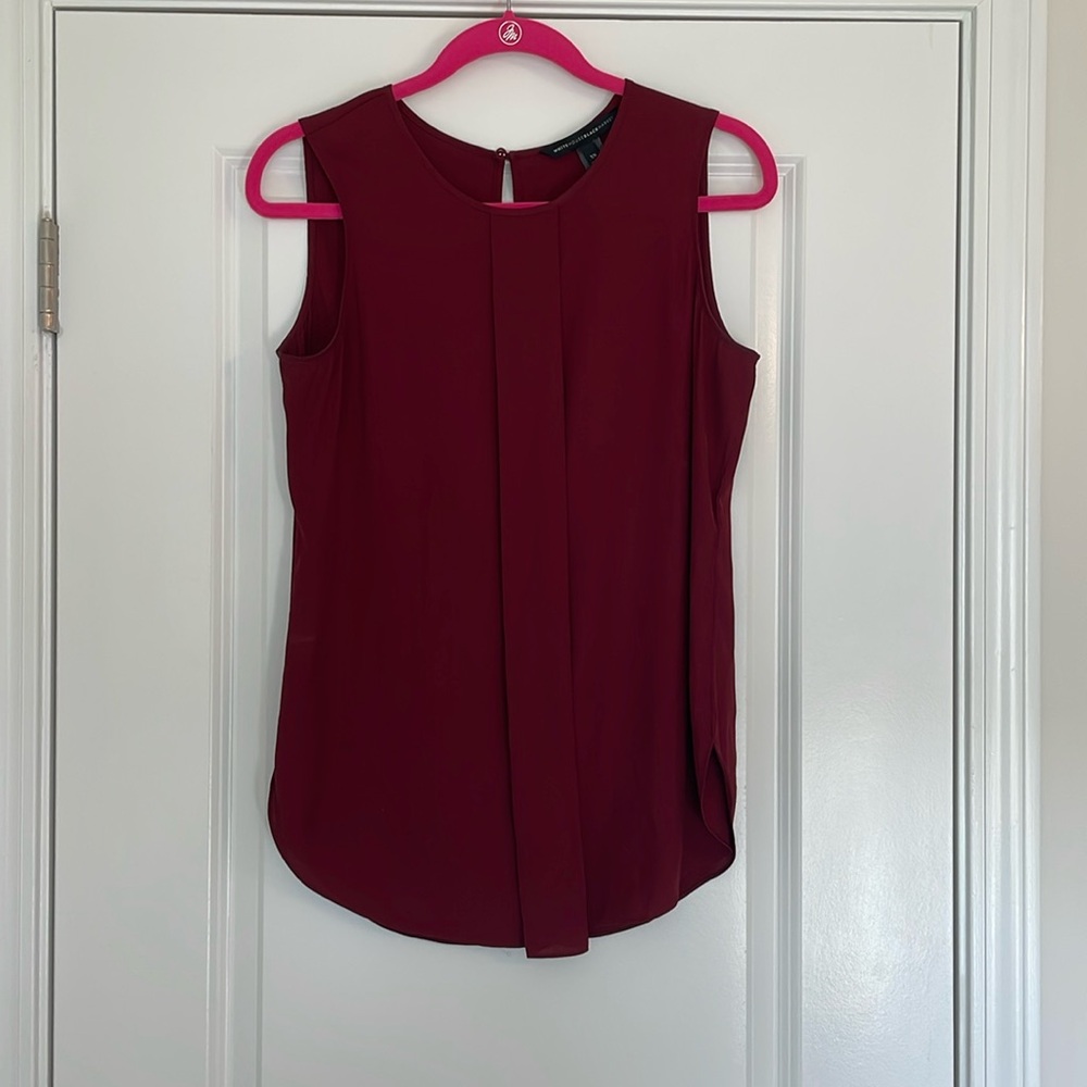 Maroon Whote House Black Market blouse